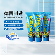 寶兒德（Paul dent）德國(guó)進(jìn)口兒童低泡牙膏1-6歲含氟防蛀牙膏 50ML 換牙期專用酷鮮3支