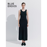 BLUE ERDOS【明星同款】連衣裙女裝夏季優(yōu)雅顯瘦無袖小黑裙長裙B245D6003 黑 XS