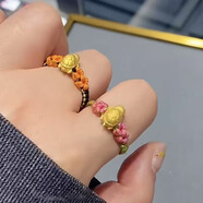 海上羅孚黃金烏龜戒指女2025新款999足金富甲一方編織戒子生日禮物送女友  黃金烏龜戒指綠繩款/金重約0.92g