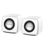 FOUNDER方正方正C100電腦音響臺式家用有線便攜迷你低音炮桌面電 電腦音箱C200白色