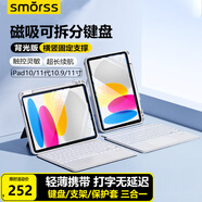 Smorss適用蘋(píng)果25款iPad 11鍵盤(pán)2022款10代10.9英寸藍(lán)牙妙控鍵盤(pán)保護(hù)套蘋(píng)果平板支架保護(hù)殼【橫豎支撐】