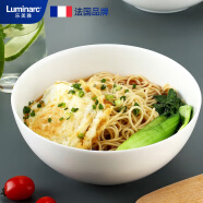 樂美雅（Luminarc）碗套裝餐具套裝碗具套餐家用白玉玻璃時光面碗18cm*2