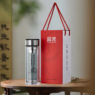 富光雙層玻璃杯大容量茶杯定制茶水分離泡茶個(gè)人刻字男生男士杯子 400毫升定制 莫思身外無窮事 且