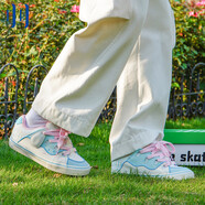 OLLIESKATE新品面包鞋白藍拼色復(fù)古潮鞋 BAKEYGG18119/大耳朵 38