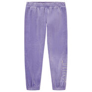 橘滋（Juicy Couture） 女童柔軟天鵝絨運動(dòng)套裝 舒適休閑7歲 藍花旗/飾釘 7