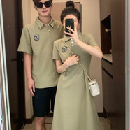 榮西圖（RONGXITU）不會(huì )撞衫的情侶裝夏裝2025新款潮流超火連衣裙學(xué)院風(fēng)一裙一衣 連衣裙【女生】 XL