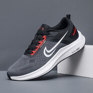 莆田鞋春夏季zoom網(wǎng)面跑鞋飛馬41耐磨輕增高便厚百搭底運動(dòng)跑鞋子男 灰色 飛馬41 44