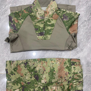 新式夏季長袖蛙服套裝作訓(xùn)服軍迷服裝套裝單上衣單褲戶外吸汗透氣 【叢林】蛙【衣+褲】 175/92-96