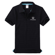 海赫迪夏季本田工作服男士polo衫t恤定制純棉短袖印字奔馳4S店汽修工裝 廣汽本田polo衫 M 165身高100斤左右