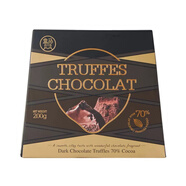 70%可可松露形巧克力200g法國進口truffes chocolate盒裝原味 200g*1盒