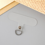 品怡 新款環(huán)保PVC卡片手機掛繩墊片可拆卸手工T形狀簡(jiǎn)約百搭免打孔夾片 C373環(huán)保PVC透明T形卡片 槍黑扣 夾片卡片