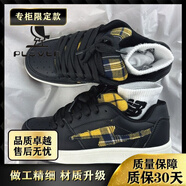 怡安踏雪安踏新款PLOVER蘇格蘭條紋黑黃面包鞋男女同款復古百搭情侶運動(dòng)休閑板鞋潮時(shí)尚休閑 黑黃格-【專(zhuān)柜升級版】(高質(zhì)量) 36 品牌直銷(xiāo)