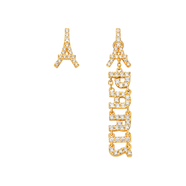 GTM女明星同款埃菲爾鐵塔耳環(huán)輕奢小眾耳飾原創(chuàng  )設計925純銀飾品 金色