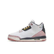 耐克（NIKE）AIR JORDAN 3 AJ3 白粉 花卉 女子中幫復古籃球鞋 441140-100 441140-100 36