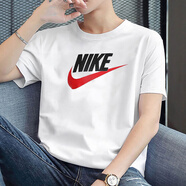 NIKE耐克白色運(yùn)動(dòng)T恤男2025春季新款紅色大勾半袖跑步健身短袖DV1215 AR5005-100/純棉專(zhuān)柜正品假一賠 L 推薦130-150斤