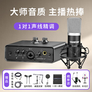 艾肯MobileU/mini外置iCON聲卡套裝電腦手機主播直播喊麥K歌麥克風(fēng)專(zhuān)業(yè)錄音話(huà)筒聲卡設備 mini+得勝K500