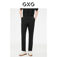 GXG男裝  零壓褲四面彈休閑褲易打理長(cháng)褲修身涼感商務(wù)夏季 黑色 常規 四面彈涼感 2XL