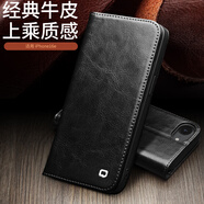 洽利適用蘋果16Pro Max手機(jī)殼iPhone16真皮保護(hù)套16plus翻蓋防摔iPhone 16E插卡商務(wù)真皮皮套男女款 蘋果16E 經(jīng)典款 黑色