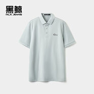 HLA海瀾之家旗下黑鯨短袖polo衫男25年夏翻領(lǐng)休閑短袖上衣男
