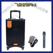 飛揚音響8寸f8-2戶外室內廣場舞K歌重低音藍牙拉桿可移動音箱話筒 黑豪華版(2支無線話筒)
