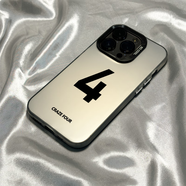 YNPO適用于蘋果16promax手機殼新款iPhone14簡約幸運7數(shù)字潮13高級12男女硬殼11保護套xs防摔xr情侶7軟 黑灰彩銀殼-幸運4數(shù)字 iPhone 16