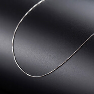 KZD老鳳凰999足銀純銀項鏈女款日韓風(fēng)格鎖骨鏈生日送女友送媽媽禮物 亮面拋光純銀盒子鏈(40+5)同款