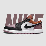 耐克（NIKE）【潮】Air Jordan aj1板鞋男女情侶新款低幫休閑運(yùn)動(dòng)籃球鞋休閑鞋 FB9908/FB9907-102白褐紫 女款GS 41