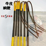 YWZR訓狗響鞭 訓犬牛皮響鞭馬犬德牧DDR等工作犬訓犬響鞭訓練用品 牛皮響鞭 顏色隨機五根鞭梢