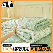 南極人（home）空調(diào)被純棉100%雙面可機洗抗菌夏涼被A類里外全棉夏被夏季薄被子 碎花細雨【里外全棉】 200x230cm單夏被