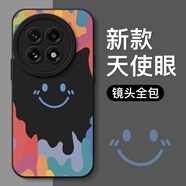 米安能 適用一加13T手機(jī)殼5G液態(tài)硅膠一加Ace5至尊版競(jìng)速/3Pro全包防摔保護(hù)套OnePlus1+12/11/13t男女款 一加Ace5/5Pro【炫酷黑-水彩笑臉】鏡頭全包