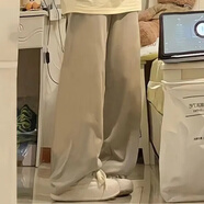 Baldauren大童女裝夏季套裝新款12-15歲初中高中學(xué)生17少女寬松短袖t恤休閑 淺卡其色褲子 單件 薄款 160 (L) 【105-120】斤