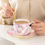 Hello Kitty凱蒂貓?zhí)沾赏肟蓯劭ㄍú途叻奖P子少女心碗盤子套裝水杯子七夕禮物 凱蒂貓-咖啡杯碟