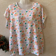 FHHUABD人造棉T恤衫媽媽綿綢蝙蝠袖大碼寬松上衣韓版薄款中老年打底衫女t 清新紅 棉綢 5XL 體重140-160斤