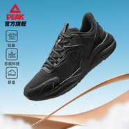 匹克（PEAK）跑鞋男輕躍態(tài)極科技夏季新款耐磨緩震防滑透氣舒適輕便休閑運動(dòng)鞋 全黑 42