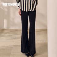 ROEYSHOUSE羅衣感通勤黑色微喇褲女2025春夏新款職業(yè)百搭西裝長褲11904 黑色 L