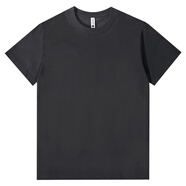 SPZL輕奢高檔品牌短袖T恤男士新款圓領(lǐng)夏季寬松舒適潮流休閑半袖 純短袖-深灰色 XL 【110120斤】