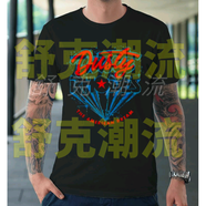 Dusty Rhodes美國夢(mèng)WWE杜斯提·羅茲摔角T恤寬松夏季圓領(lǐng)純棉短袖 黑色 S 碼（100斤）