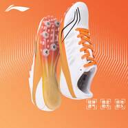 李寧（LI-NING） 釘鞋田徑短跑鞋新款輕量全掌PEBAX 體考訓(xùn)練比賽跑步跳遠(yuǎn)釘子鞋 LJJT911-2白橙[7釘] 偏小拍大一碼 36