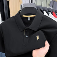 圣大保羅;SANTA BARBARA POLO & RACQUET CLUB圣大保羅SANTA BARBARA POLO & RACQUET CLUB純棉短袖POLO衫男夏 SYD25821黑色 SY