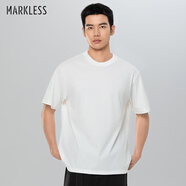 MARKLESS【安心品質(zhì)】7A抗菌T恤男士夏季寬松短袖 3645 云峰白新 M
