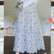純邇夏季時尚雪紡連衣裙套裝女2025新款女裝碎花小個子夏天提花氣質(zhì)裙 半身裙 2XL