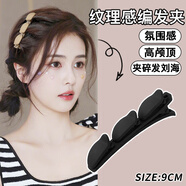 懶人公主頭雙層編發(fā)夾女前額邊夾側邊劉海夾碎發(fā)整理發(fā)卡夾子頭飾 黑色編發(fā)發(fā)夾