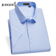 莊吉   JUDGER【DP免燙】男士短袖襯衫夏季新款商務(wù)休閑親膚純棉日常通勤襯衣 千鳥(niǎo)格 39 170/88A
