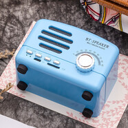 品怡復古藍牙小音箱電腦新款迷你創(chuàng)意禮品新奇便攜收音插卡手機小音響 BT01天空藍