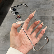 晨京 1億無(wú)邊框適用魅族21手機殼20pro帶磁吸支架meizu21pro一億旋轉陀螺21note透明超薄18x半包外殼 透明電鍍PC硬殼無(wú)邊框【電鍍銀】-單殼 魅族 18 Pro