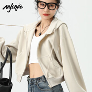 MJ STYLE插肩袖短款開(kāi)衫外套女2025年秋季寬松休閑百搭運(yùn)動(dòng)風(fēng)學(xué)生長(zhǎng)袖上衣