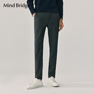Mind BridgeMindBridge2024新款商務(wù)休閑褲男士純色直筒長褲秋季韓版通勤褲子 深灰色 2XL 185