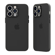Apple適用于蘋果16ProMax磨砂軟硅膠殼iPhone15Pro全包14pm磨砂膚感13Pro不發(fā)黃12糖果色11/Xs老七 透灰 iPhone 16 pro