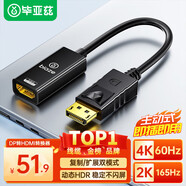 畢亞茲 主動式DP轉(zhuǎn)HDMI母 4K60hz高清dp轉(zhuǎn)接頭 1.2版電腦顯卡電視顯示器轉(zhuǎn)換器線 6屏拼接 zh135