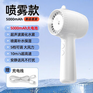 志高2025新款手持小型電風(fēng)扇可愛便攜式隨身靜音迷你學(xué)生usb可充電超長續(xù)航大風(fēng)力宿舍辦公桌制冷 【噴霧補(bǔ)水保濕升級款】五檔風(fēng)速5000mAh